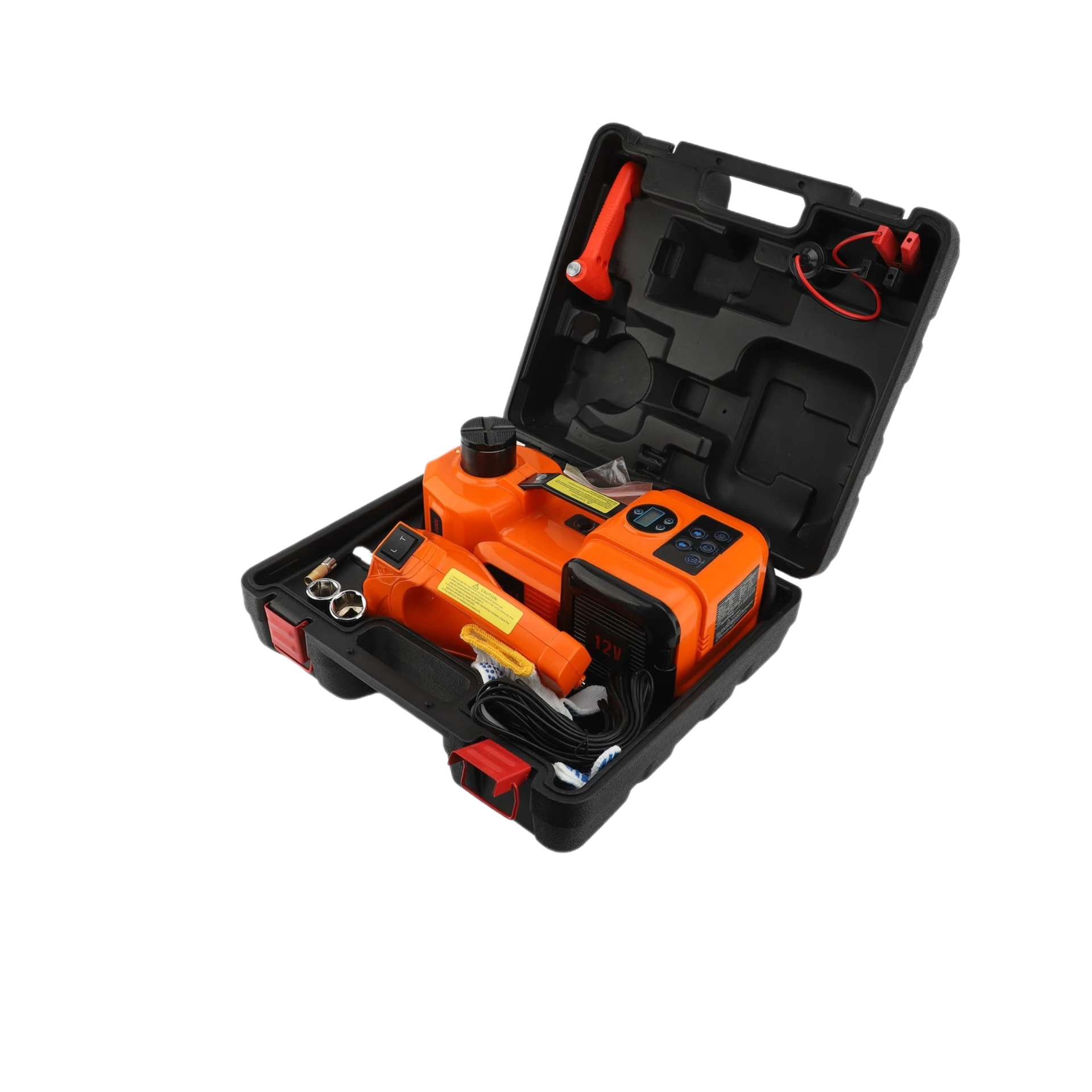 رافعة سيارة كهربائية ومفتاح فك العجلات