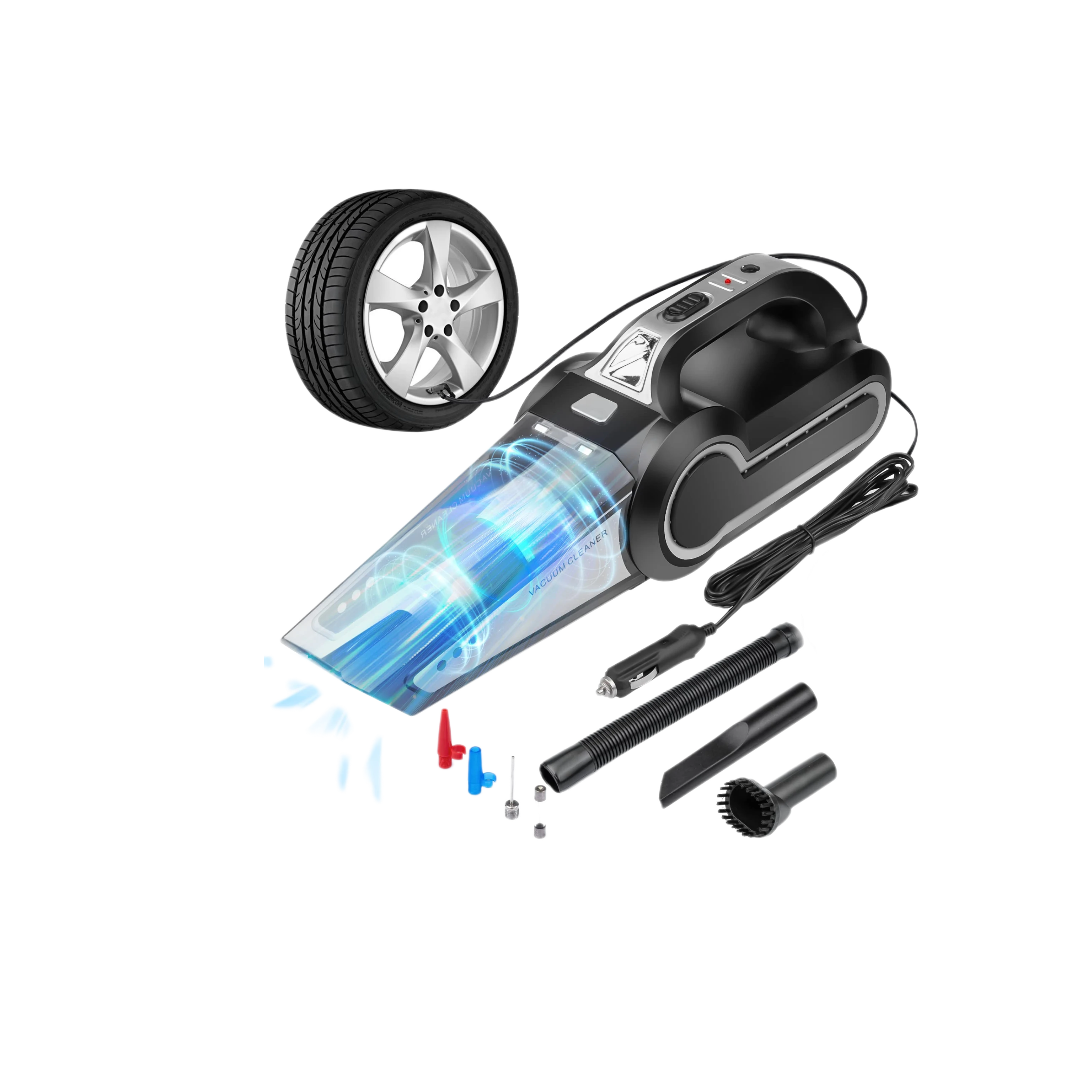 مكنسة كهربائية محمولة للسيارة 4 في 1.
