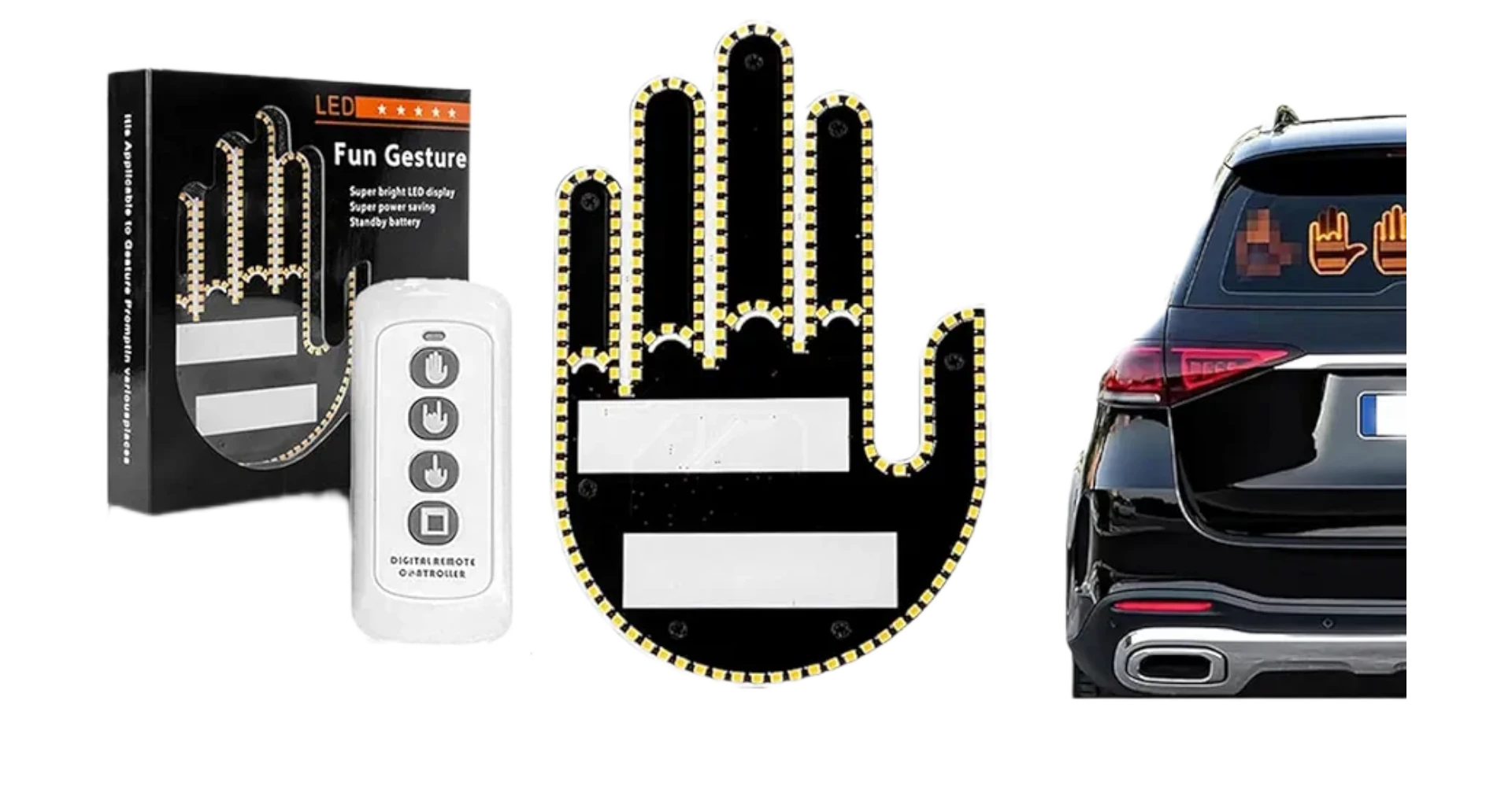 جهاز إشارة اليد الضوئي (LED Fun Gesture) المخصص للسيارات