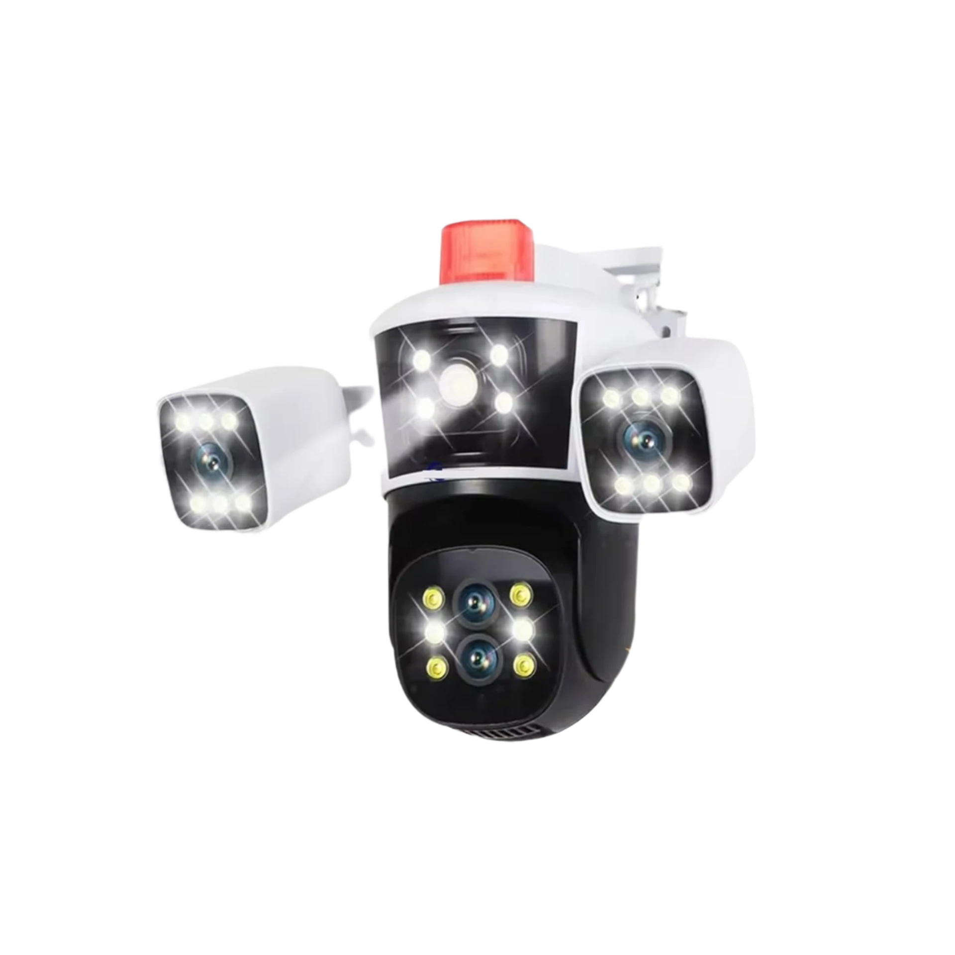 كاميرا مراقبة ذكية متعددة العدسات مع إضاءة LED