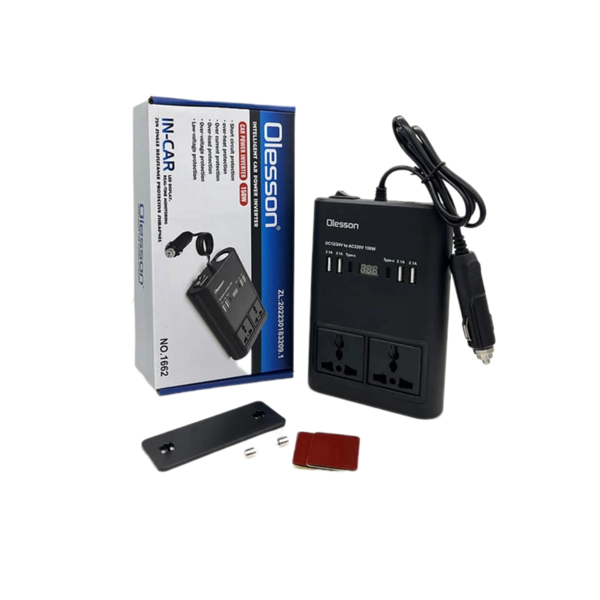 محول طاقة ذكي للسيارة (Car Power Inverter) 12V إلى 220V