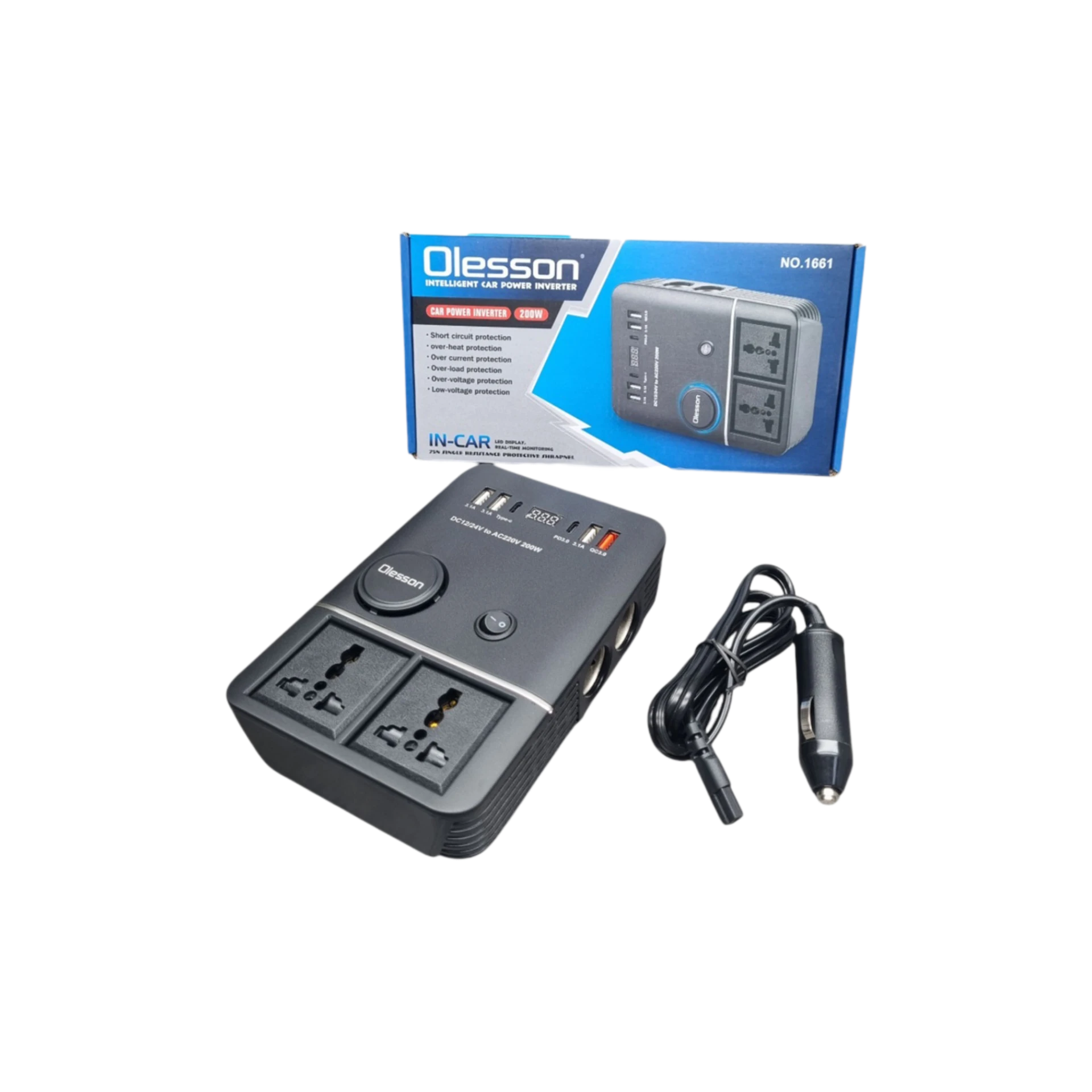 محول طاقة للسيارة 12V إلى 220V