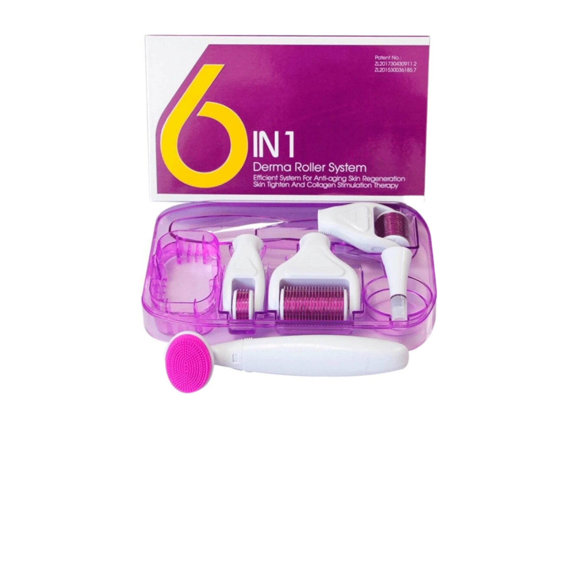 طقم ديرما رولر 6 في 1 المتكامل للعناية بالبشرة والجسم (6 IN 1 Derma Roller System)